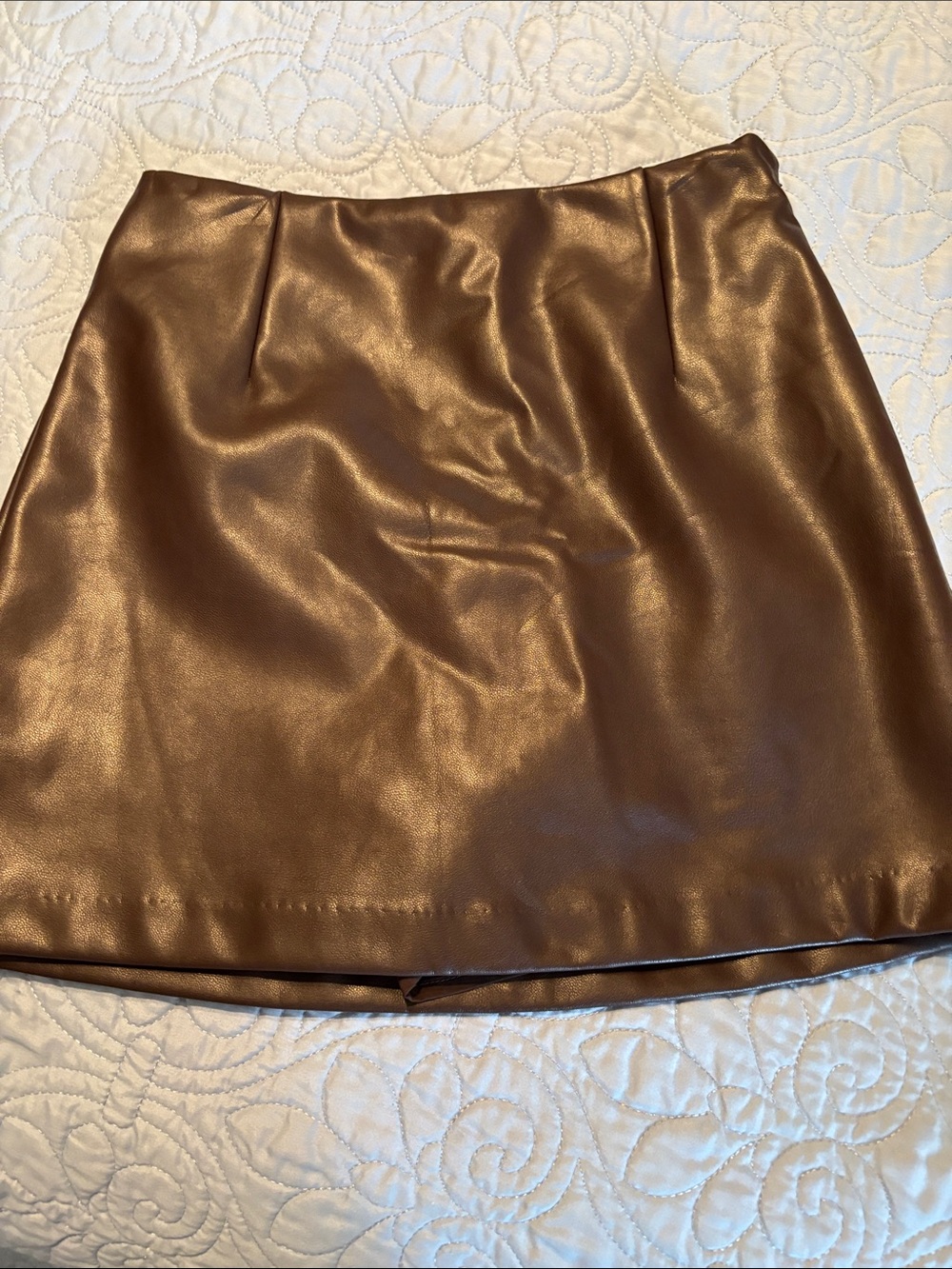 Abercrombie faux leather skort